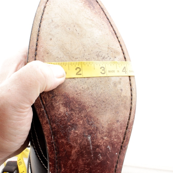 Awl and Sundry Black Suede Leather Saddle 11.5 main image 5